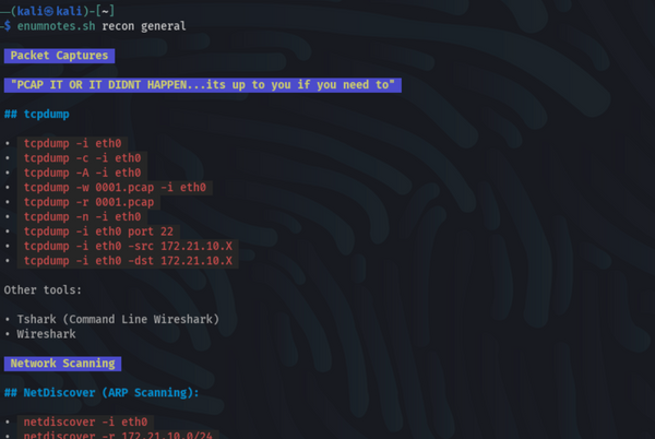 enumnotes: CLI + md Pentest Notes = pretty colors